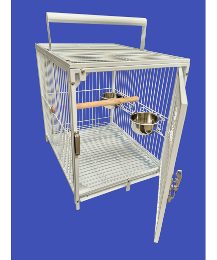 Parrot-Supplies Premium Parrot Travel Cage - White Parrot-Supplies Premium Parrot Travel Cage - White